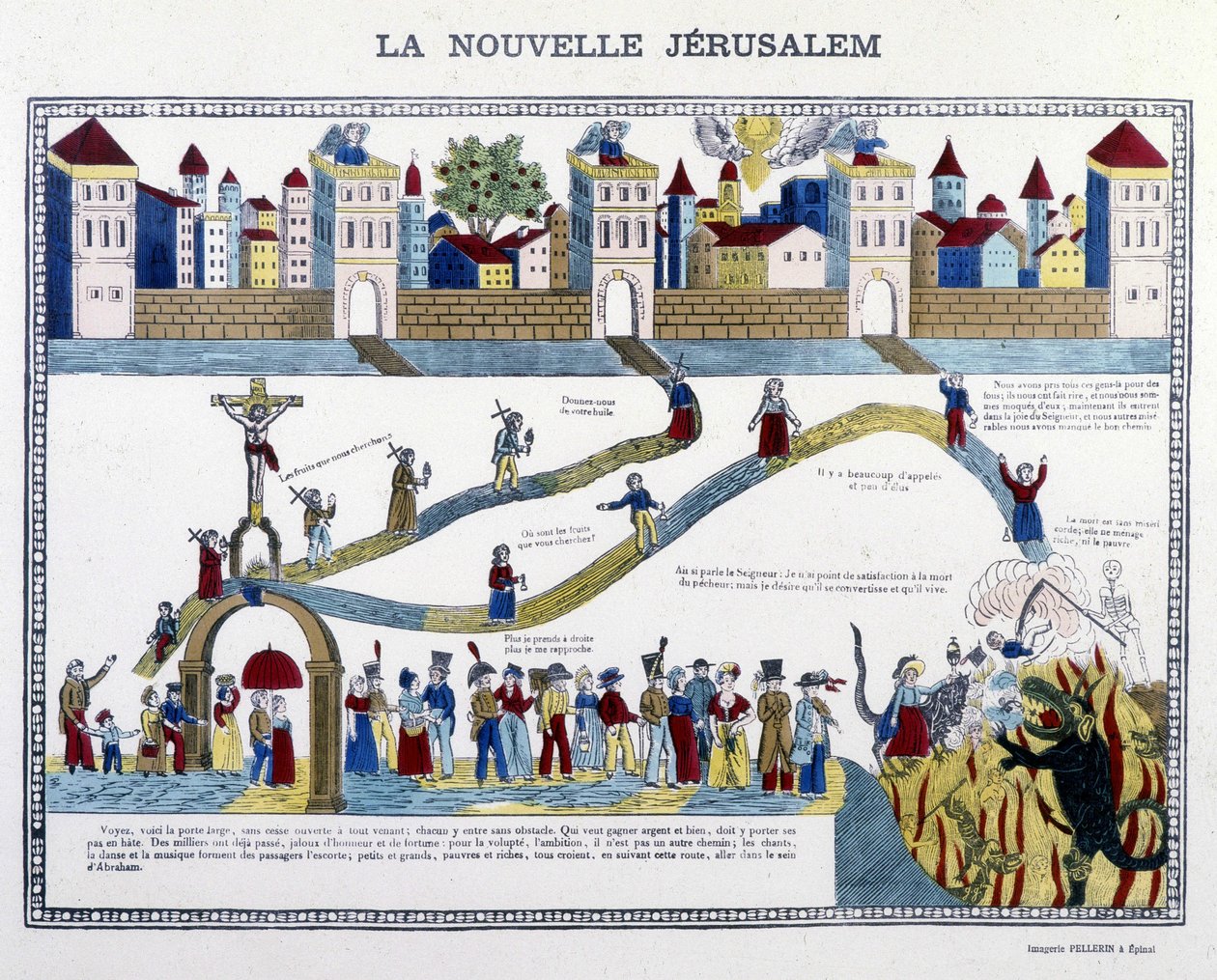 Het Nieuwe Jeruzalem: het Laatste Oordeel - afbeelding van Epinal door French School