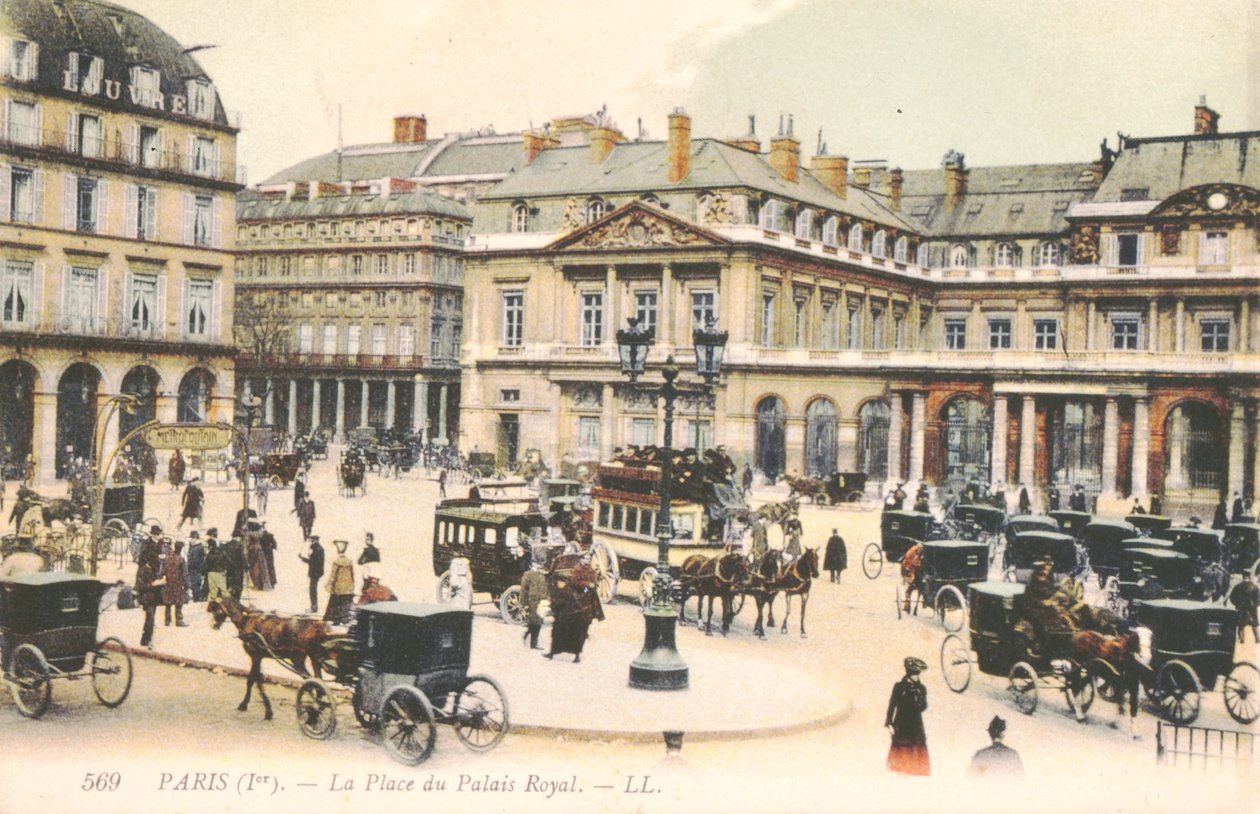 De Place du Palais Royal in Parijs, 1910 door French School