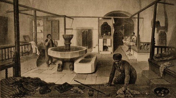 De Rustkamer van de Tataarse Baden, gepubliceerd door Auguste Bry door French School