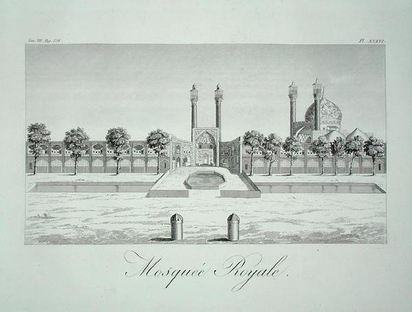 De Koninklijke Moskee in Isfahan, uit 