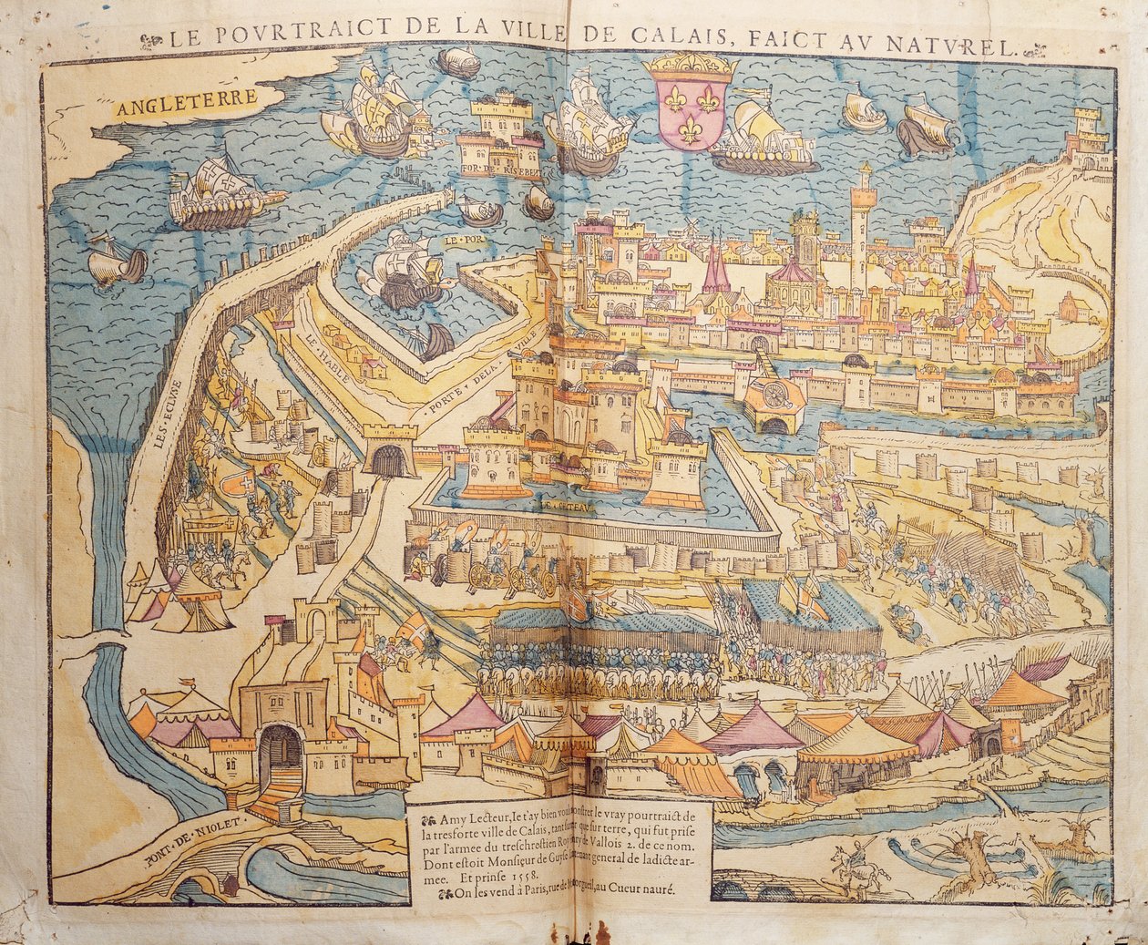 Het beleg van Calais, 1558 door French School