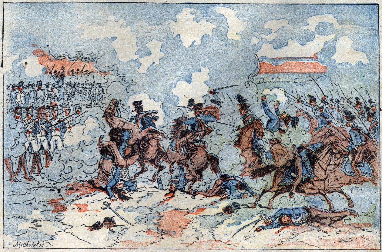 De slag bij Auerstaedt tussen het Pruisische leger en het Franse leger onder leiding van Louis Nicolas d
