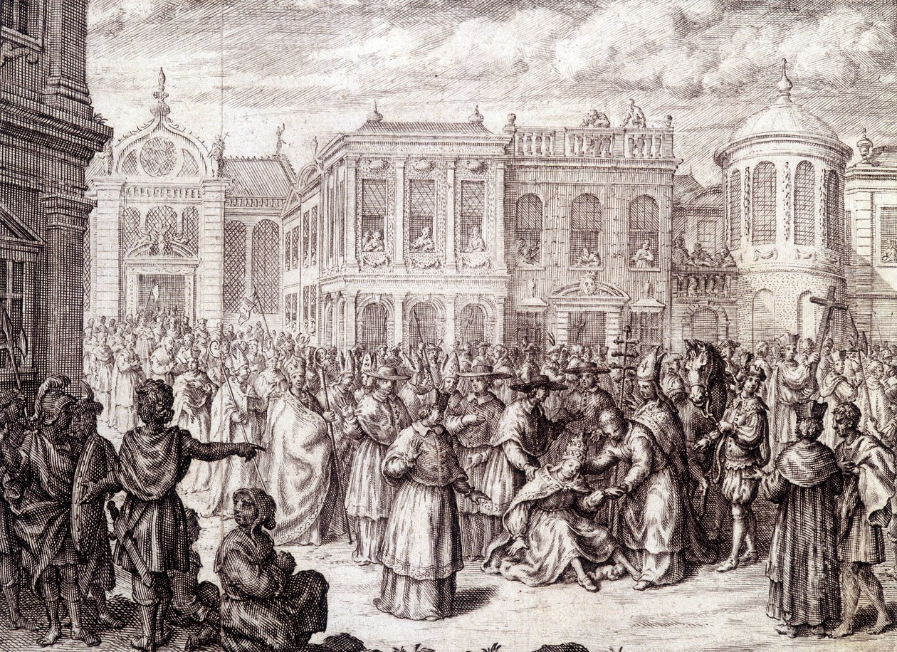 De geboorte van de Pausin Johanna - in 