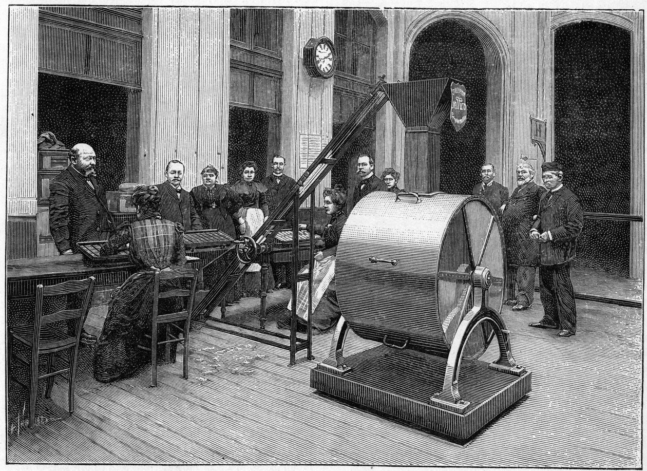 De salon van de Credit Foncier in 1898. door French School