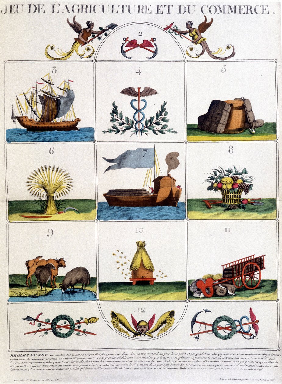 Het spel van landbouw en handel door French School