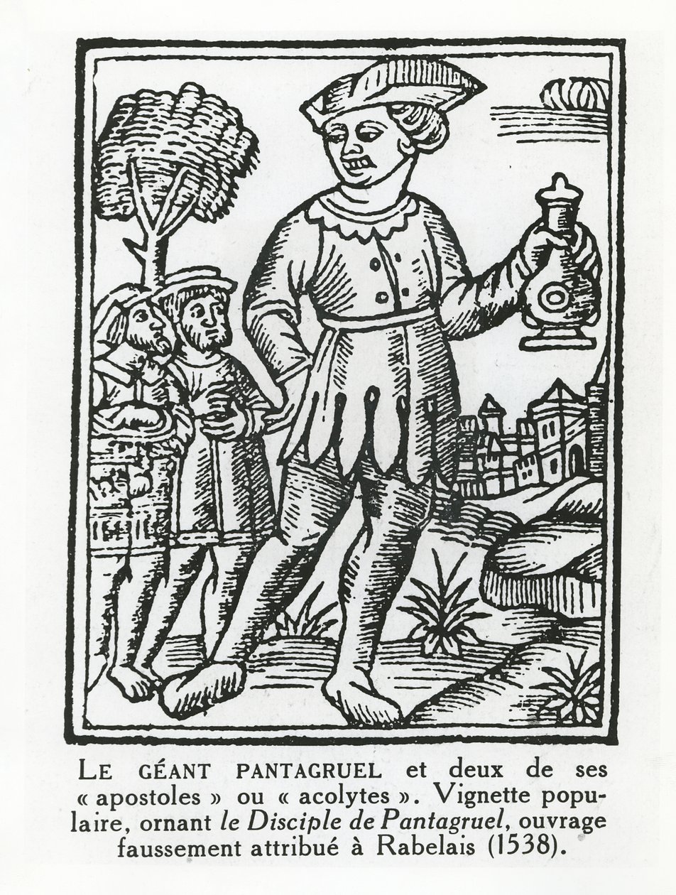 De reus Pantagruel en twee van zijn apostelen, uit 