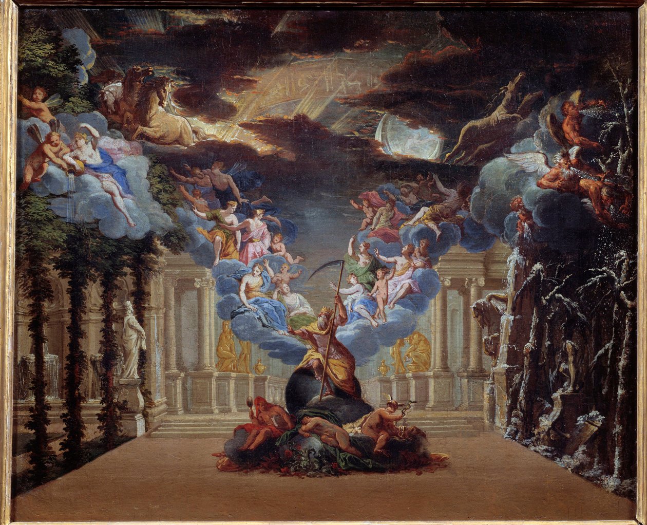 Het paleis van de tijd, decor van de proloog van 