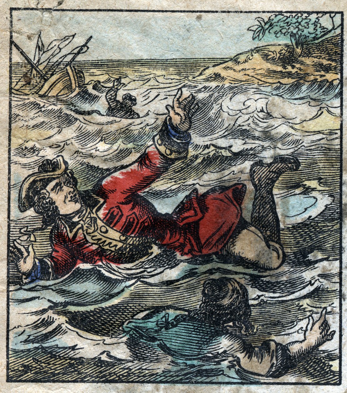 Het zinken van Lemuel Gulliver. Illustratie voor 