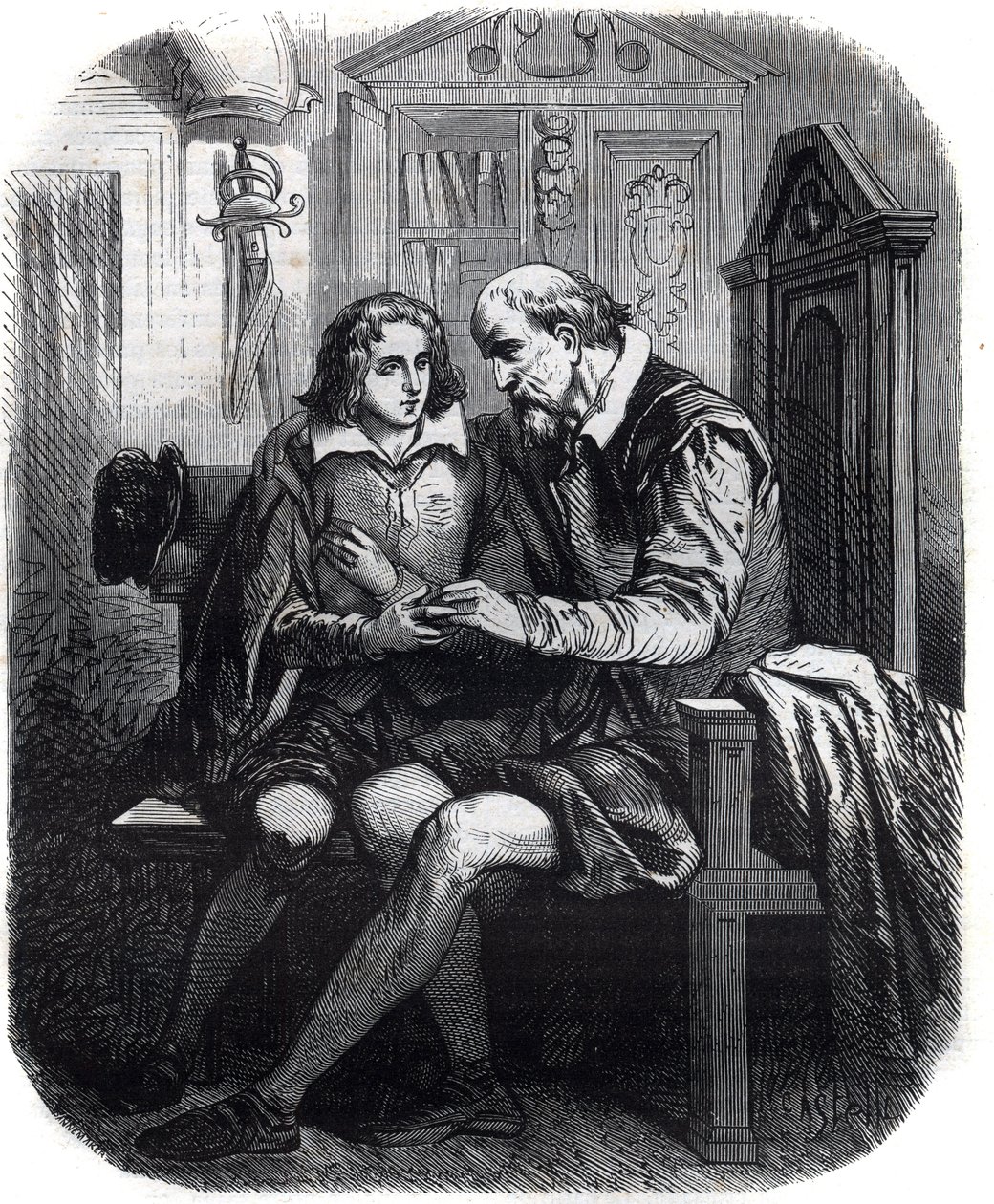 De zonden van paus Pius II (Enea Silvio Piccolomini, Aeneas Sylvius) door French School