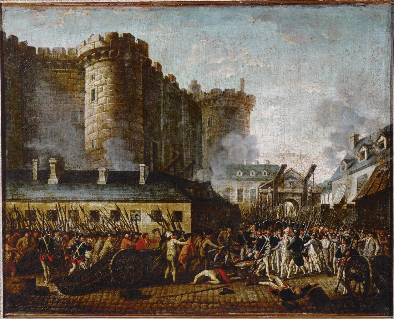 De inname van de Bastille ... door French School