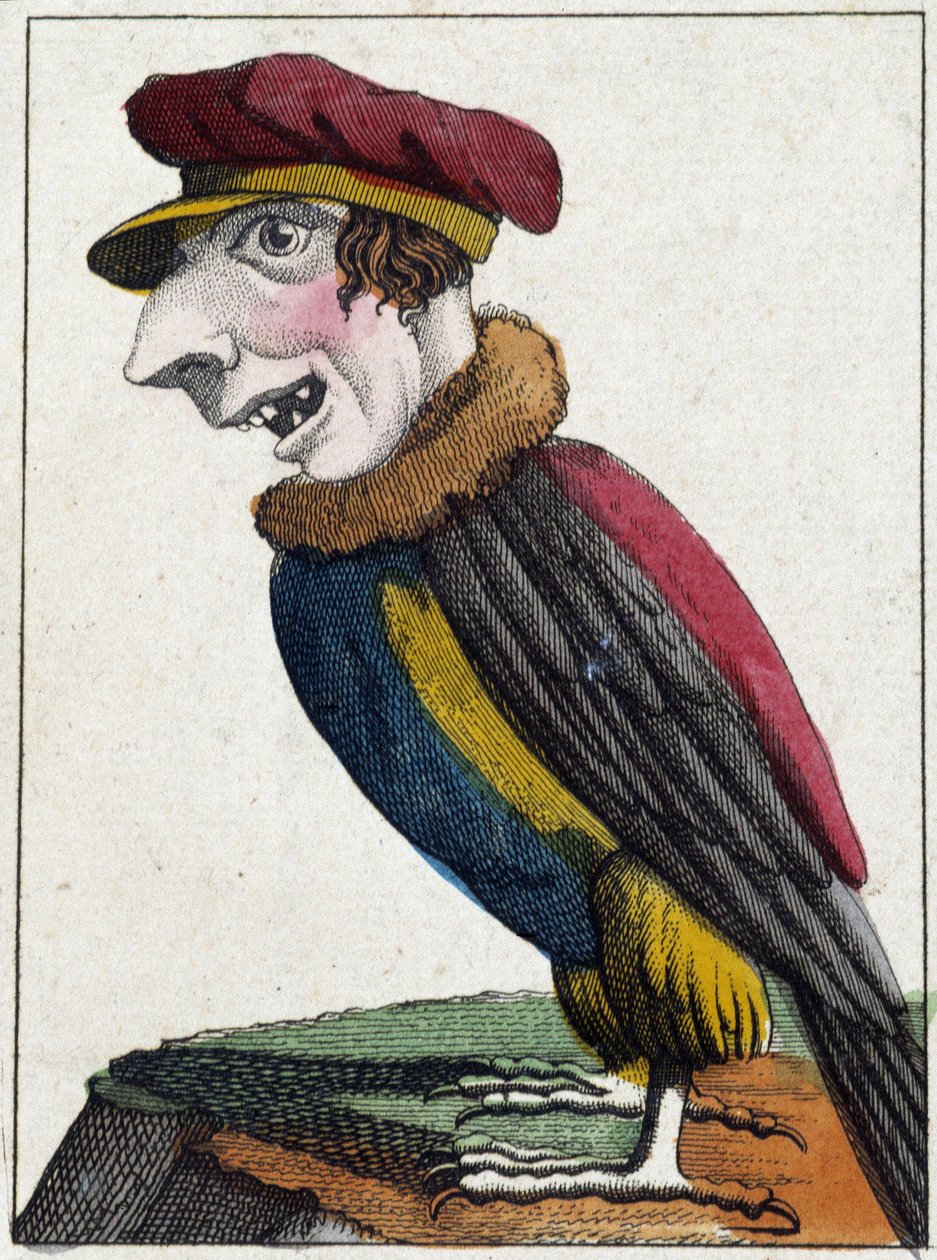 De gier in karikatuur, studie van karakter 