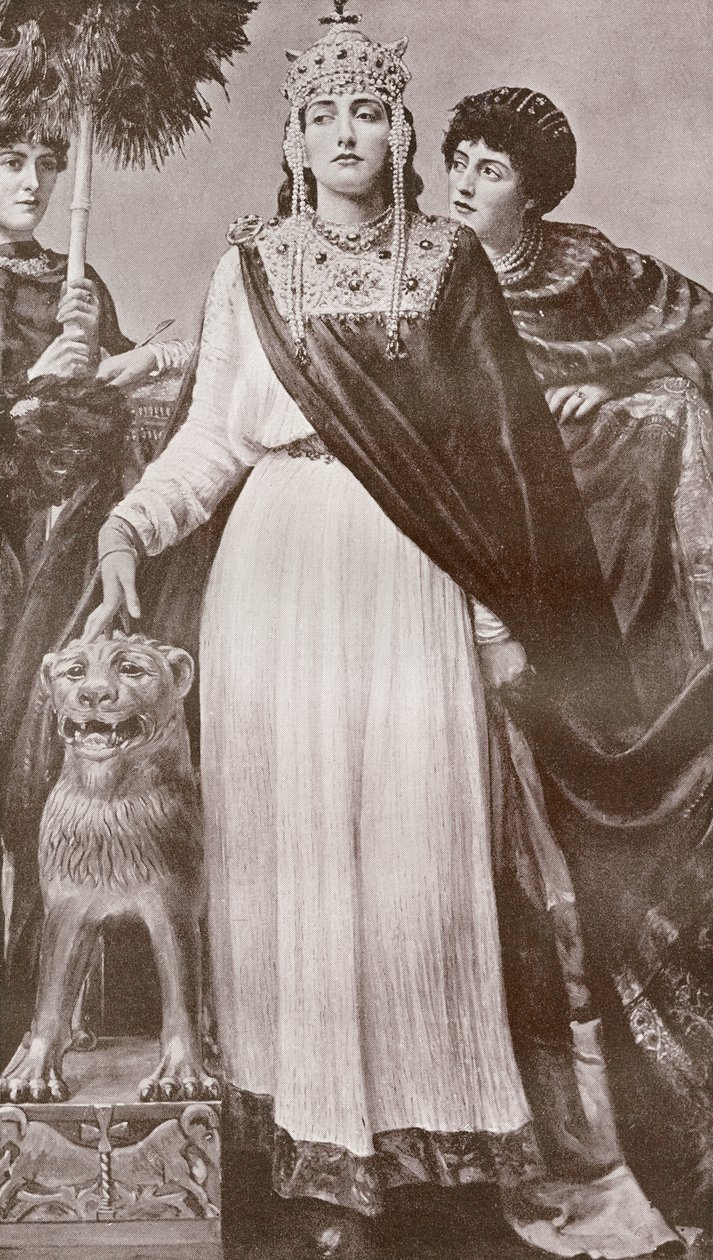 Theodora I, c. 500 - 548. Keizerin van het Romeinse Byzantijnse Rijk en vrouw van Keizer Justinianus I. Uit Harmsworth Geschiedenis van de Wereld gepubliceerd 1908. door French School