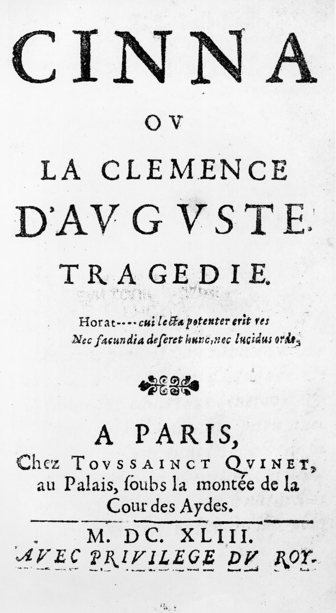 Titelpagina van Cinna ou la Clemence d