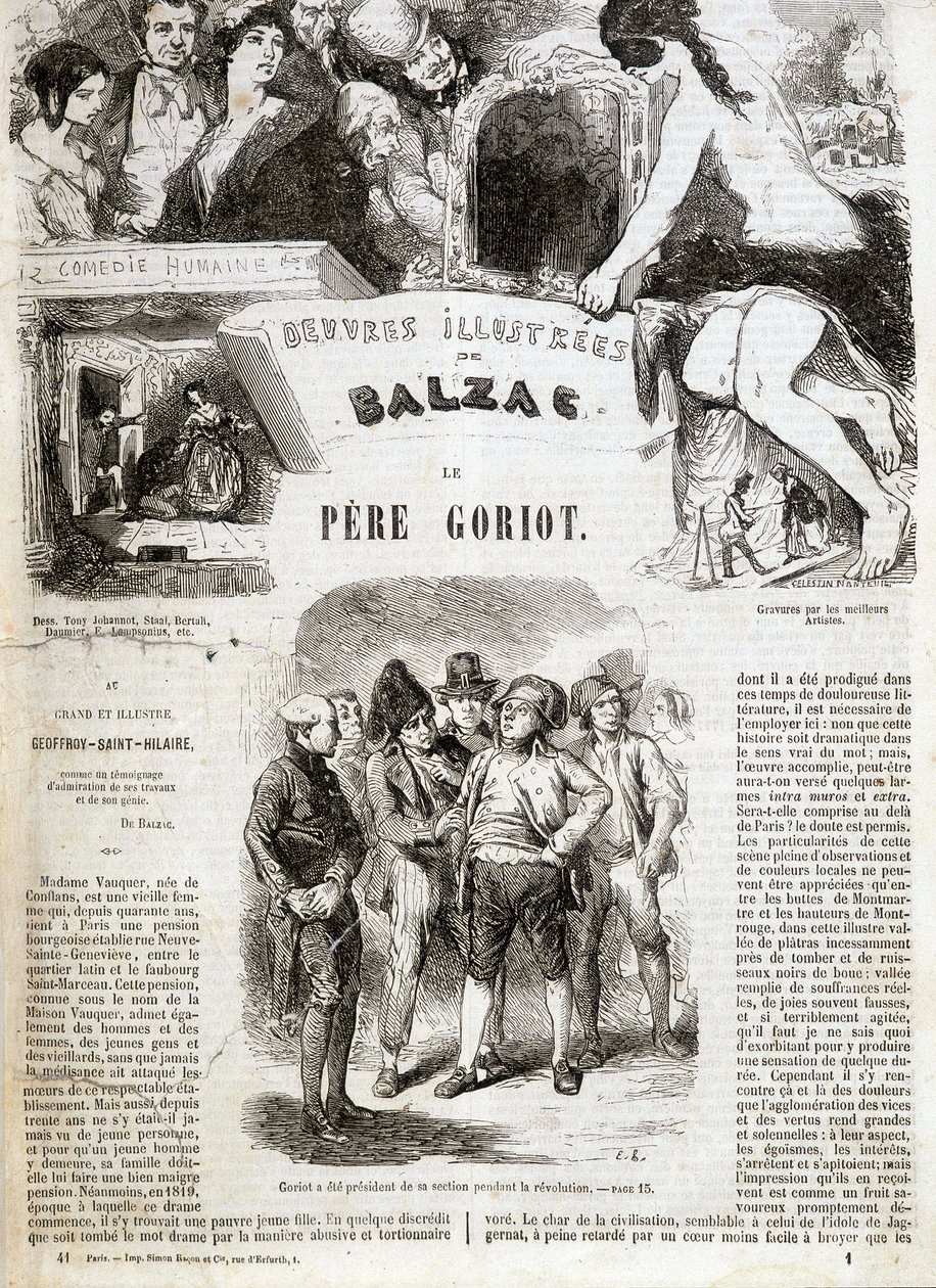 Titelpagina van de originele editie van Balzac