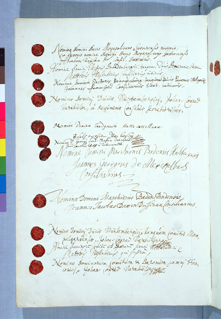 Verdrag van Westfalen, ondertekend in Munster 24 oktober 1648 door French School