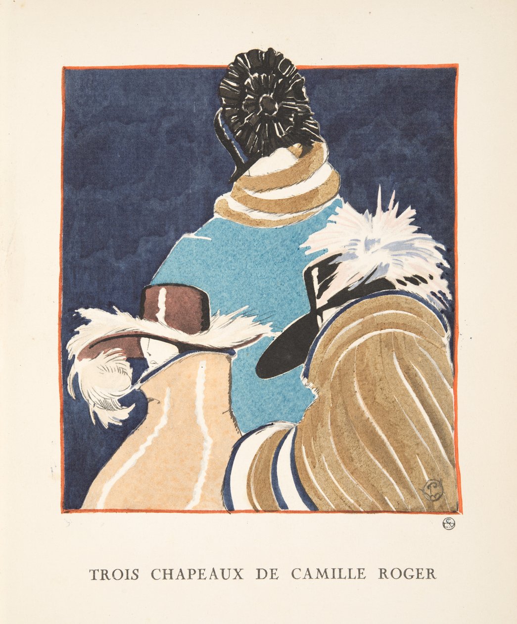 Trois Chapeaux de Camille Roger, uit een collectie modeplaten door French School