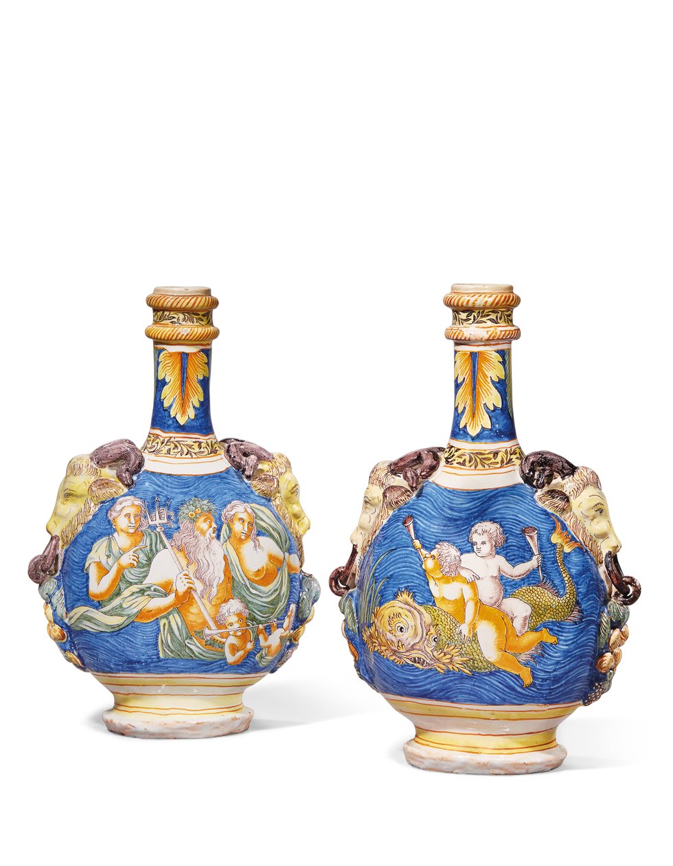 Twee Kalebassen, Nevers, ca. 1680-1700 door French School