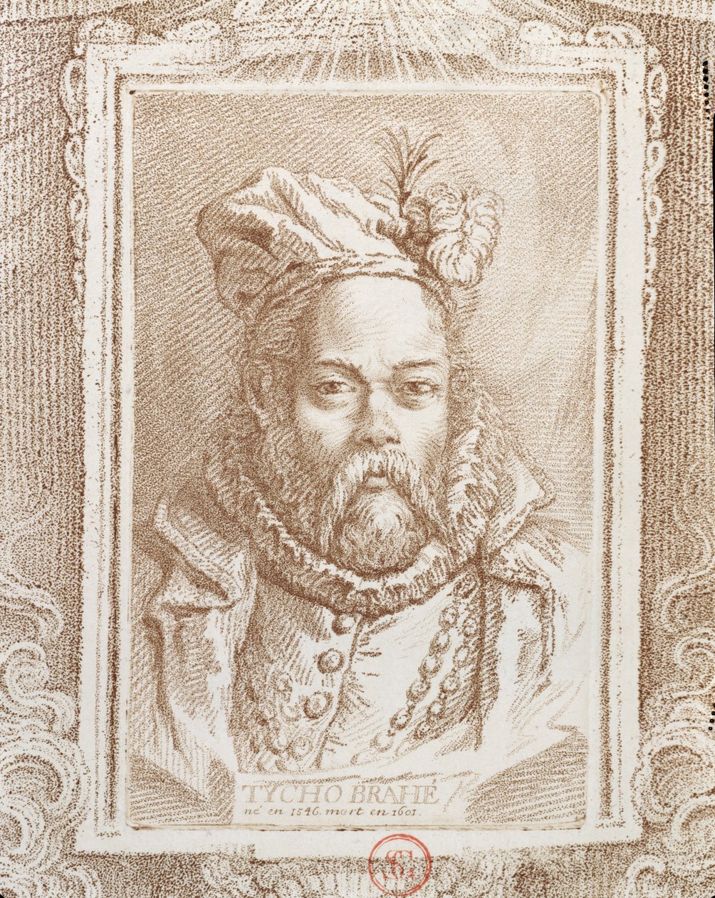 Tycho Brahe (1546-1601), illustratie uit Histoire des Mathématiciens door Alexandre Saverien (1720-1805), gepubliceerd in Parijs, 1766 door French School