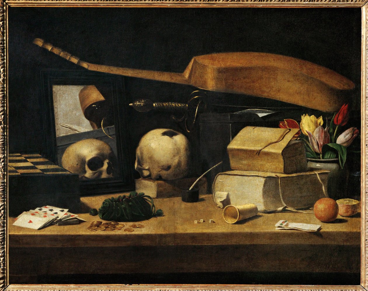 Vanitas, eerste helft ... door French School