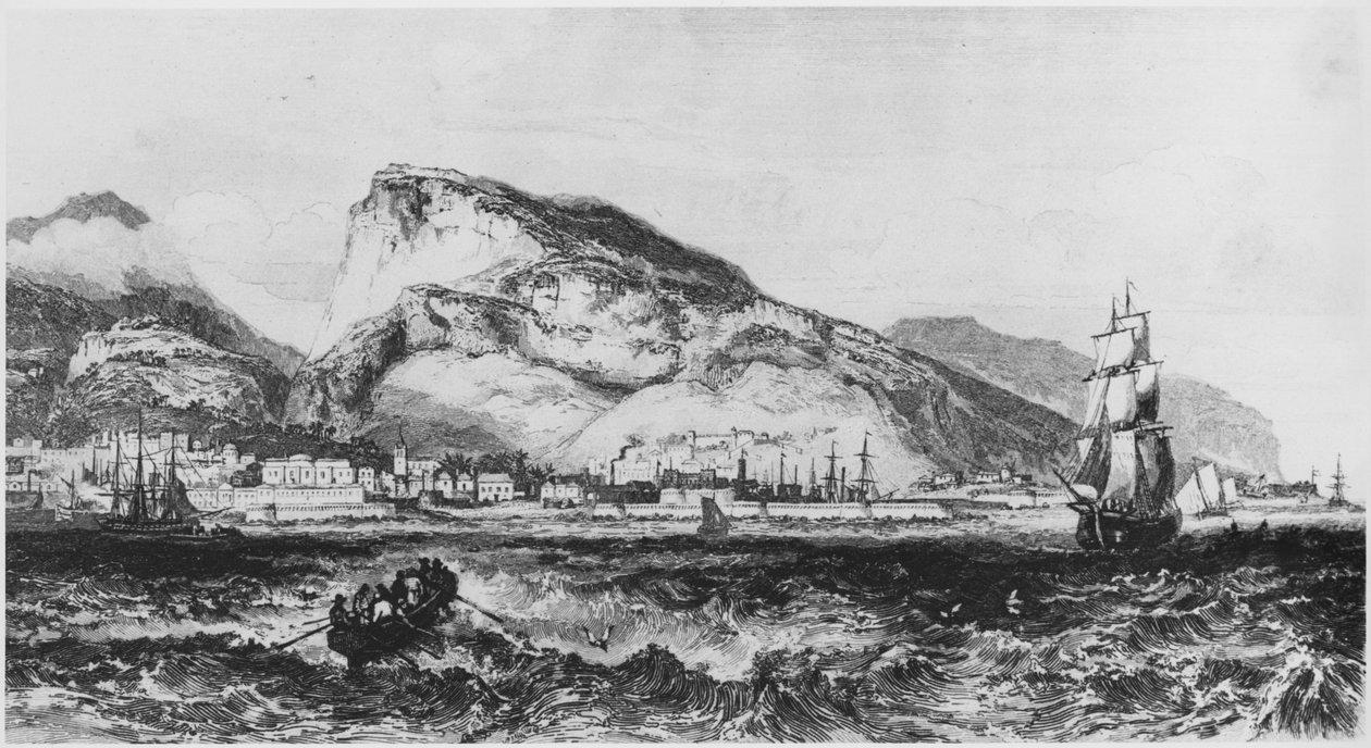 Uitzicht op Port Louis, Mauritius, illustratie uit Iles de l