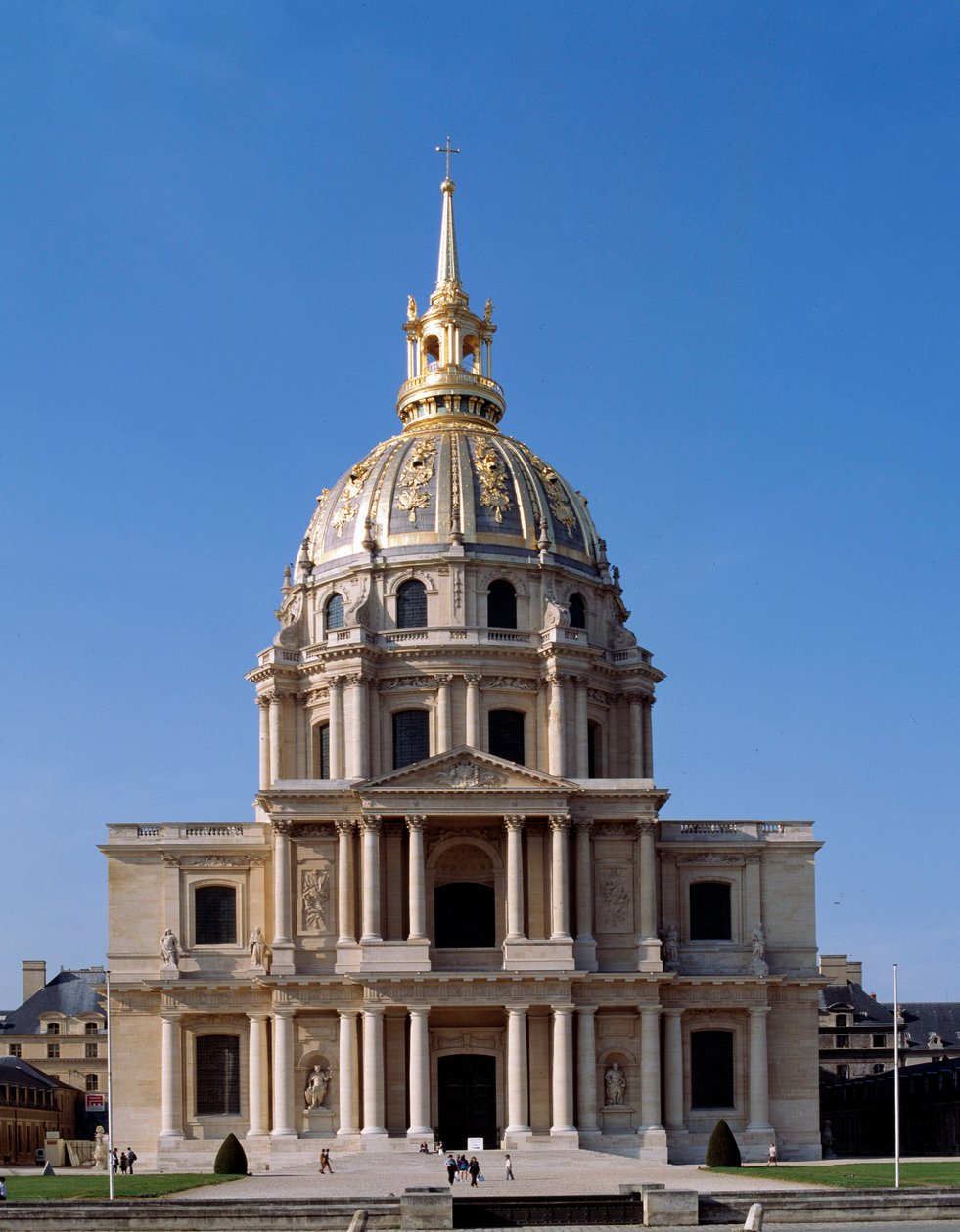 Zicht op het Hôtel des Invalides, een Parijse monument door French School