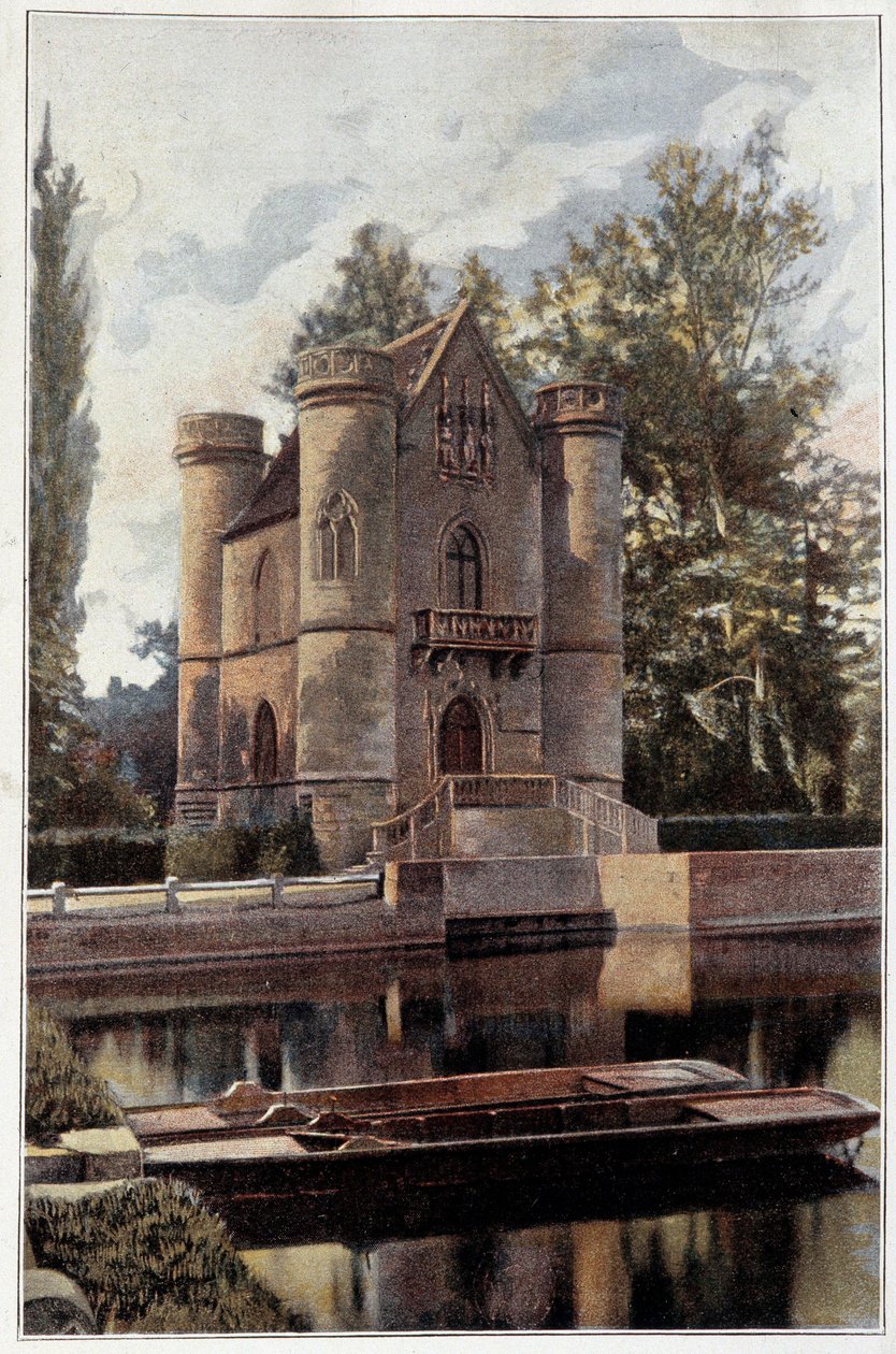 Uitzicht op het kasteel van de Lady Blanche in Orry la Ville in de Oise door French School