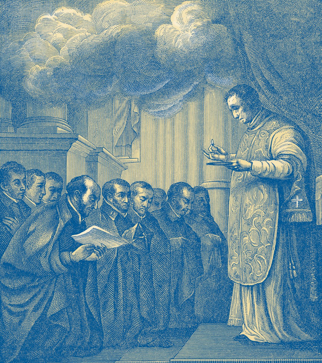 Gelofte van de eerste Metgezellen van St. Ignatius door French School