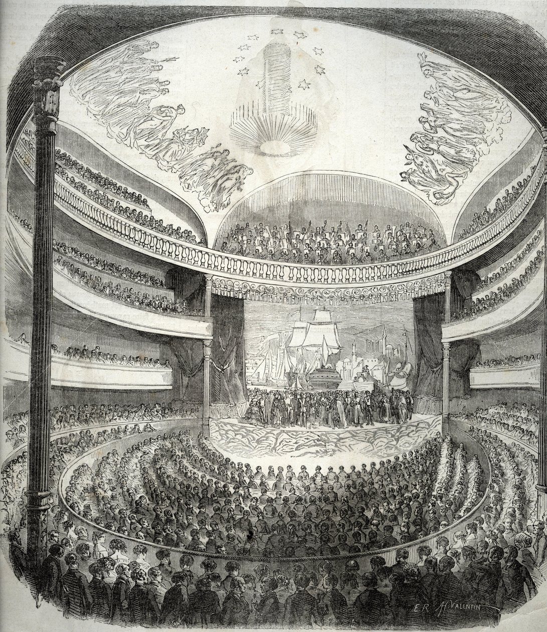 Vue du theatre rue du Chateau d