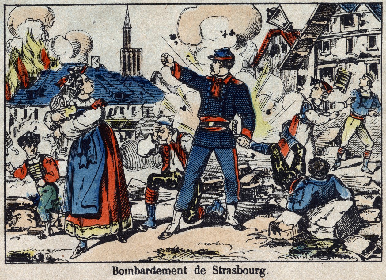 Oorlog van 1870 tussen Frankrijk en Pruisen: Beleg en bombardement van Straatsburg door French School