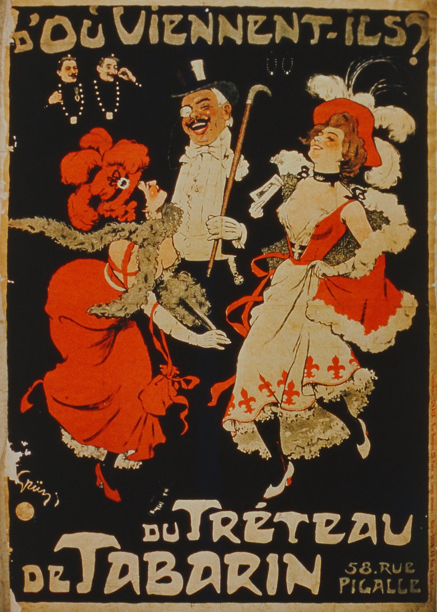 Waar komen ze vandaan? Van de Treteau de Tabarin, Pigalle, Parijs door French School