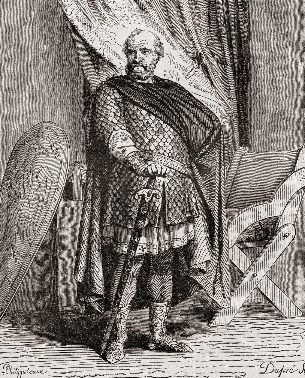 Willem I, uit Histoire de France, ca. 1880 door French School
