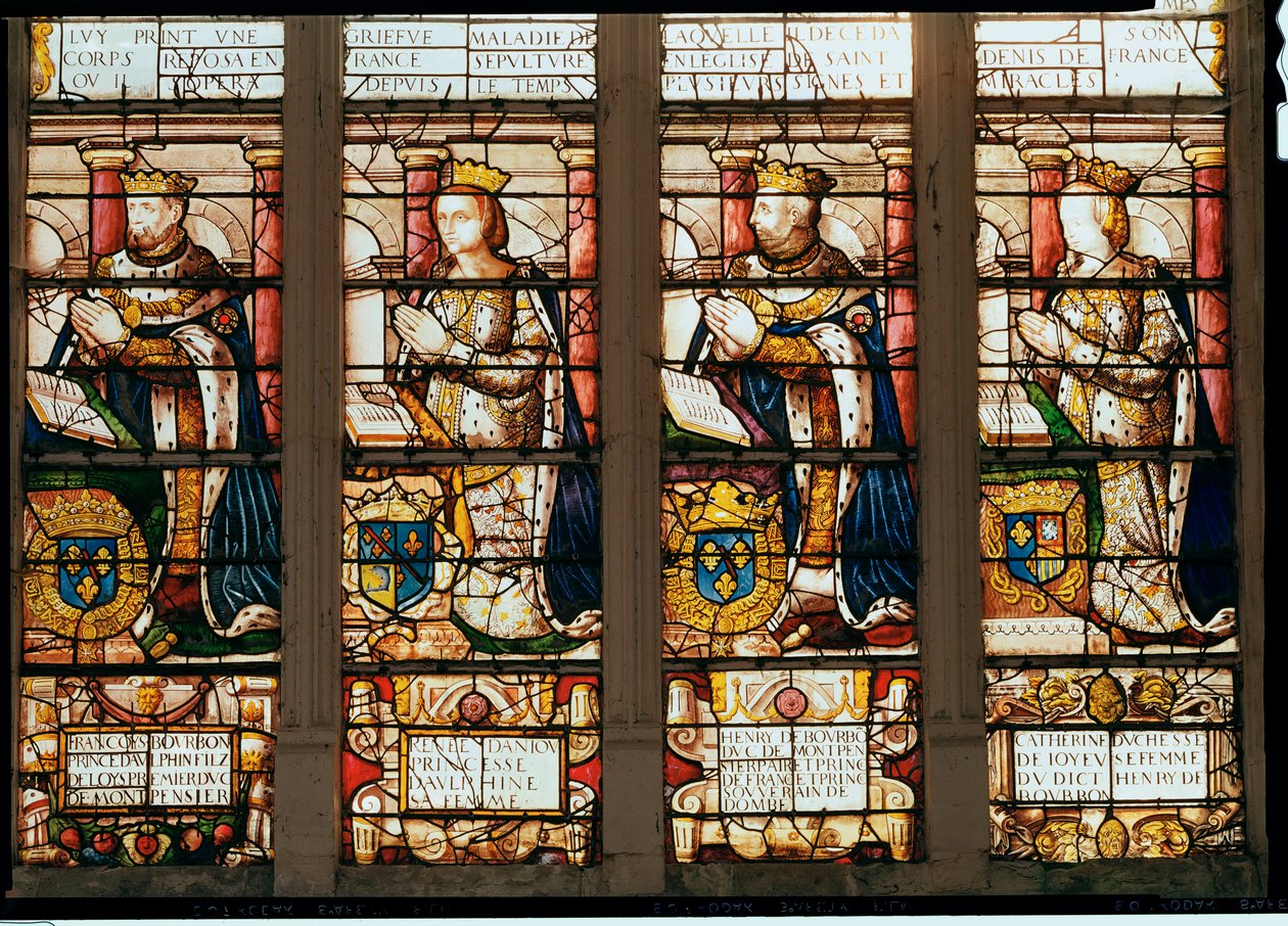 Raam met Francois de Bourbon (1539-92) Prins Dauphin, Rene d