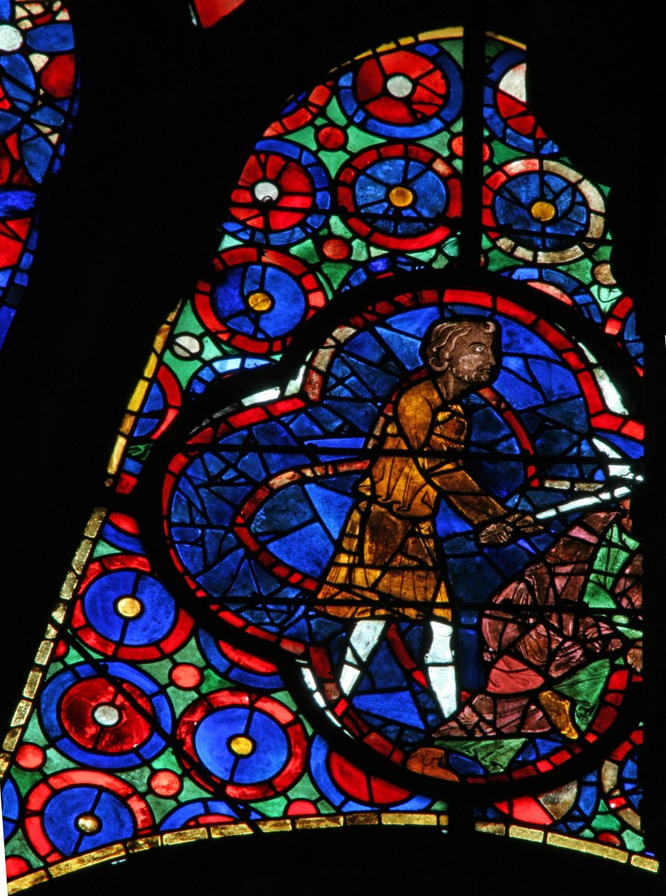Raam w115 met Kaïn die Abel doodt door French School