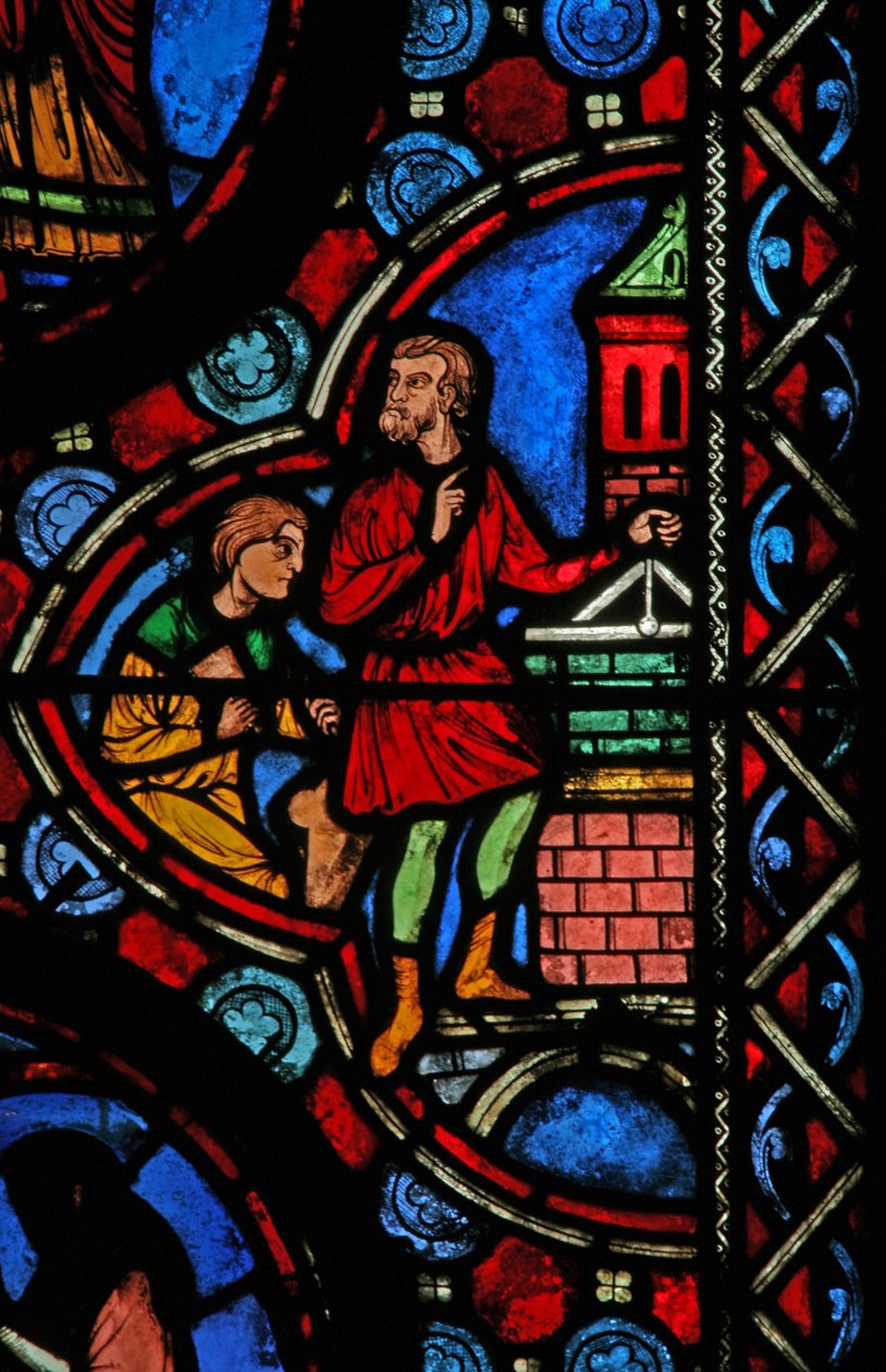 Raam w1 met een scène uit het leven van St. Martinus door French School
