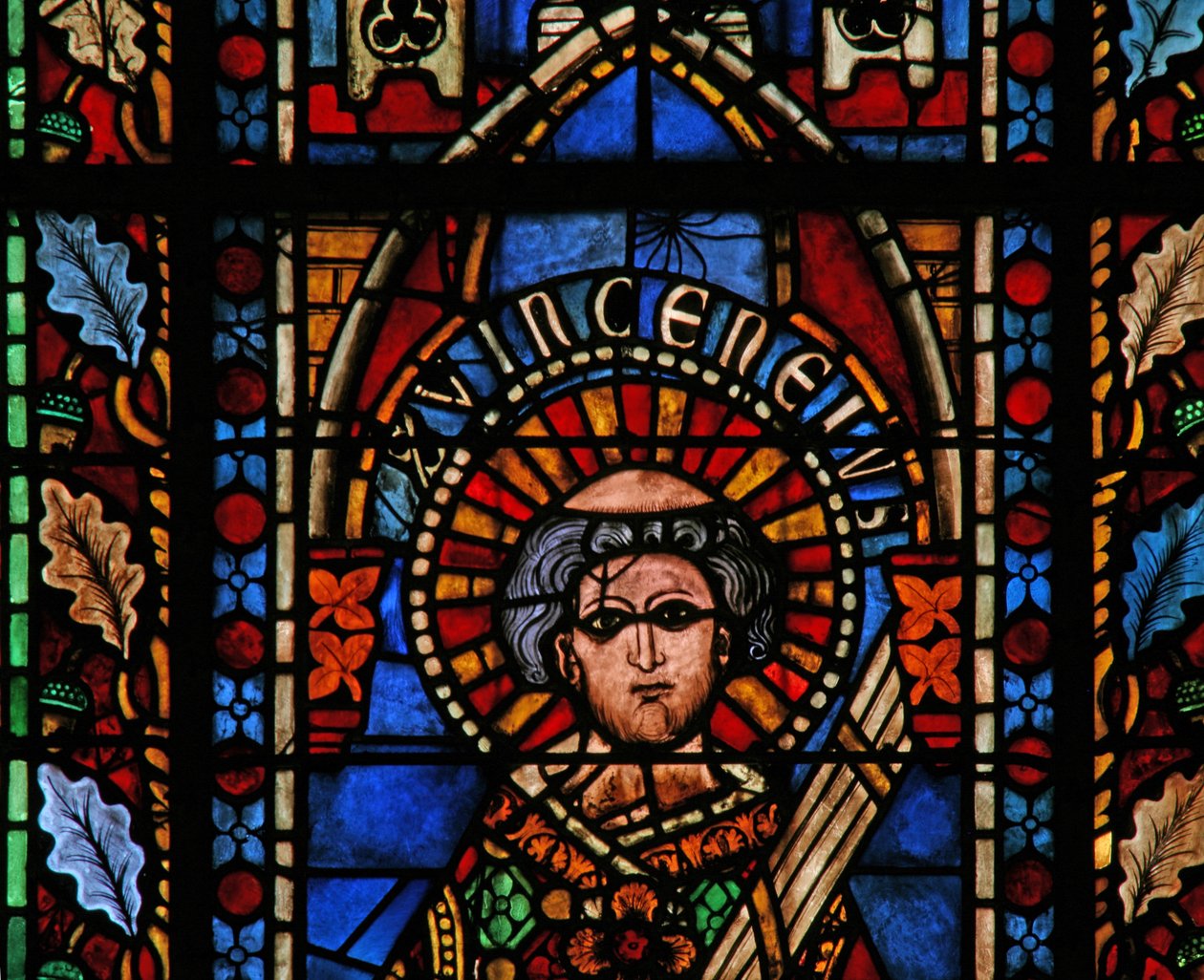 Venster w201 met Sint-Vincentius door French School