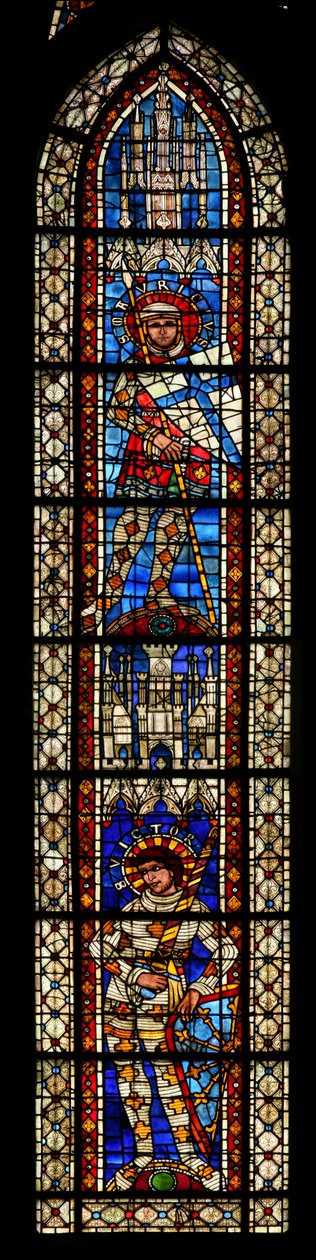 St Maurice en St Victor (glas-in-lood) door French School