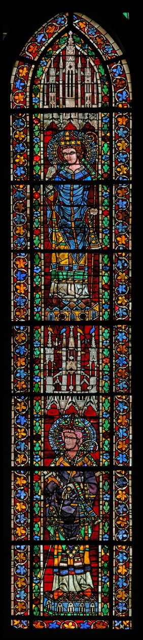 Raam w205 met St. Maximin en St. Valentius door French School