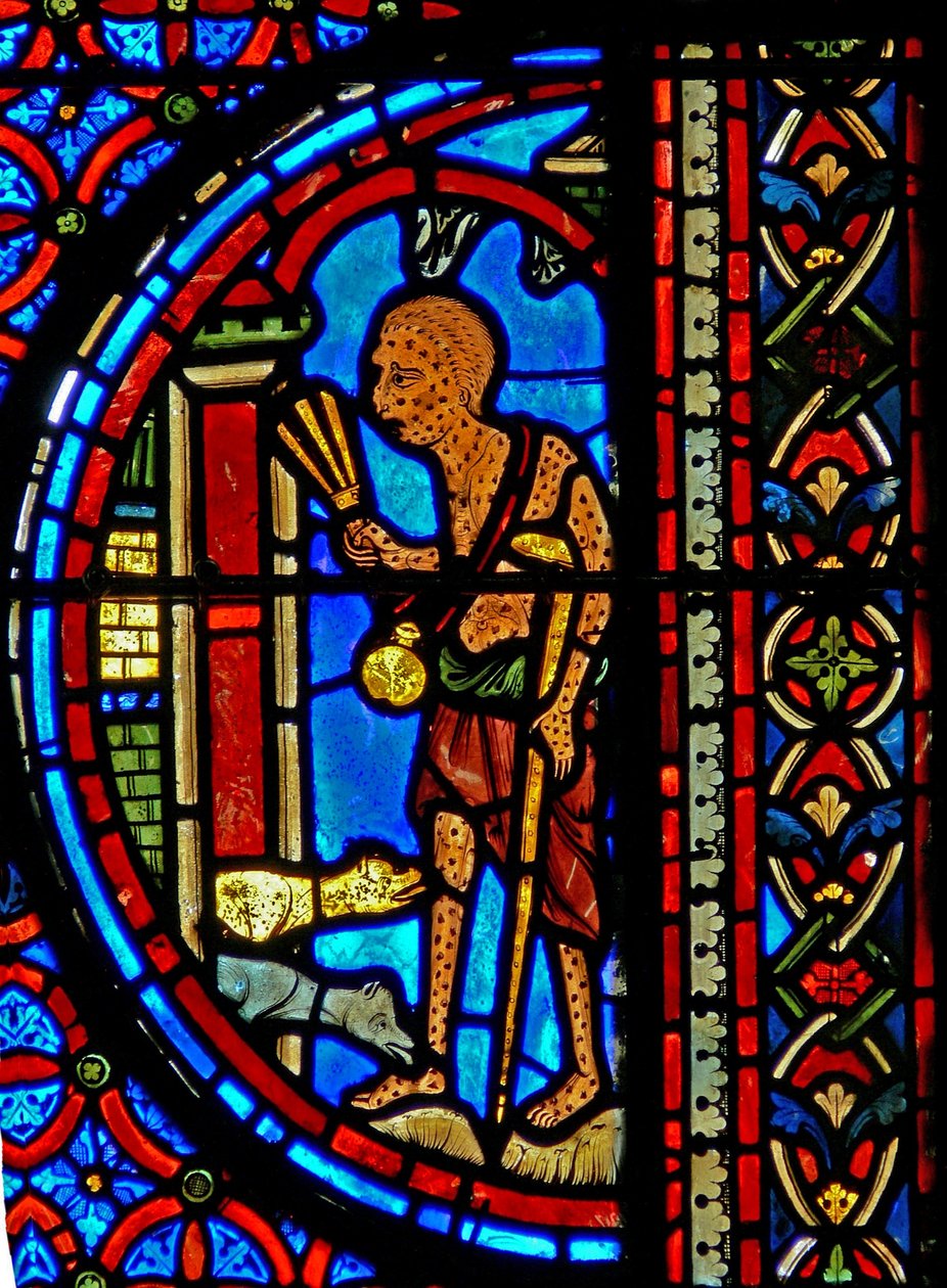 De gelijkenis van de rijke man en Lazarus door French School