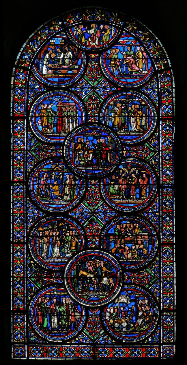 Raam w23 met het St. Thomas Becket raam door French School