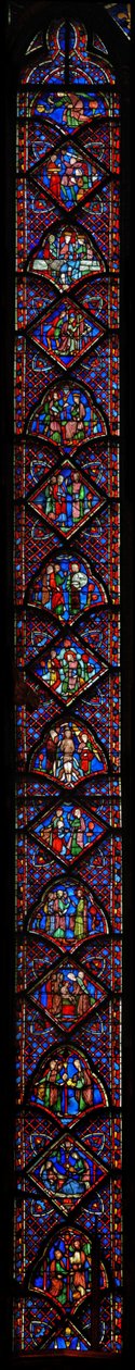 Raam w9 de Geschiedenis van St. Johannes de Doper door French School