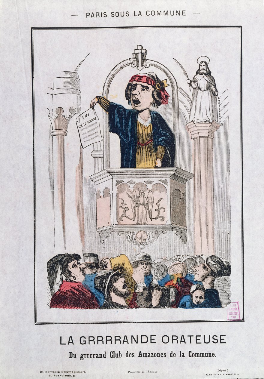 Vrouwenclub tijdens de Commune, 1871 door French School