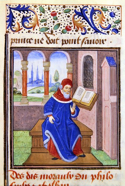 Zaqaquin, uit Histoire des Philosophes, eind 15e eeuw door French School