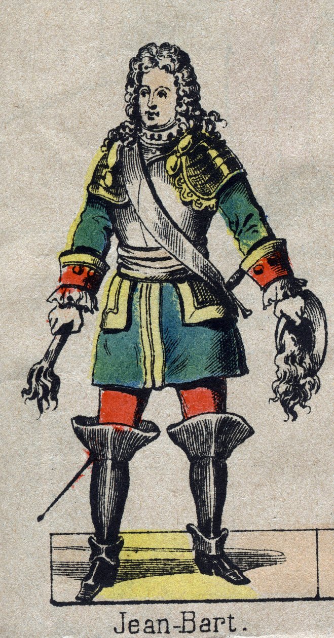 Portret van Jean Bart (1650-1702), Franse zeeman, kaper. Afbeelding van Epinal uit het einde van de 19e eeuw door French School