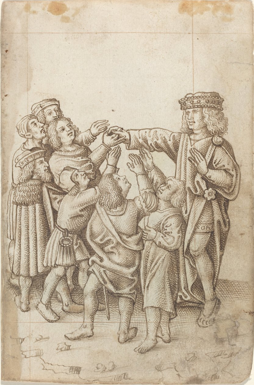 "Geef je rechterhand niet aan jan en alleman" [fol. 13 recto] door French early 16th Century