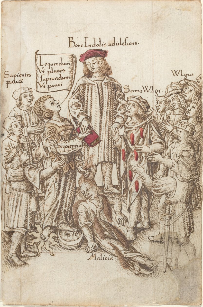 "Loop Niet Buiten de Openbare Weg" [fol. 35 recto] door French early 16th Century