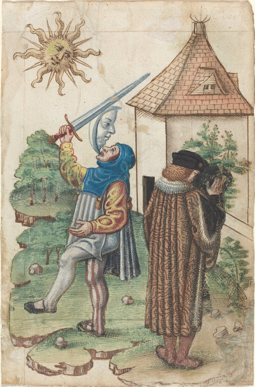 "Spreek Niet Tegen de Zon" en "Maak Geen Water Tegen de Zon" [fol. 39 recto] door French early 16th Century