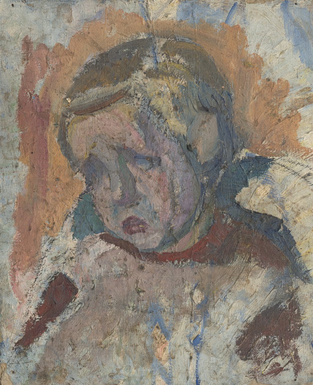 Hoofdstudie van een jongen door Frida Konstantin