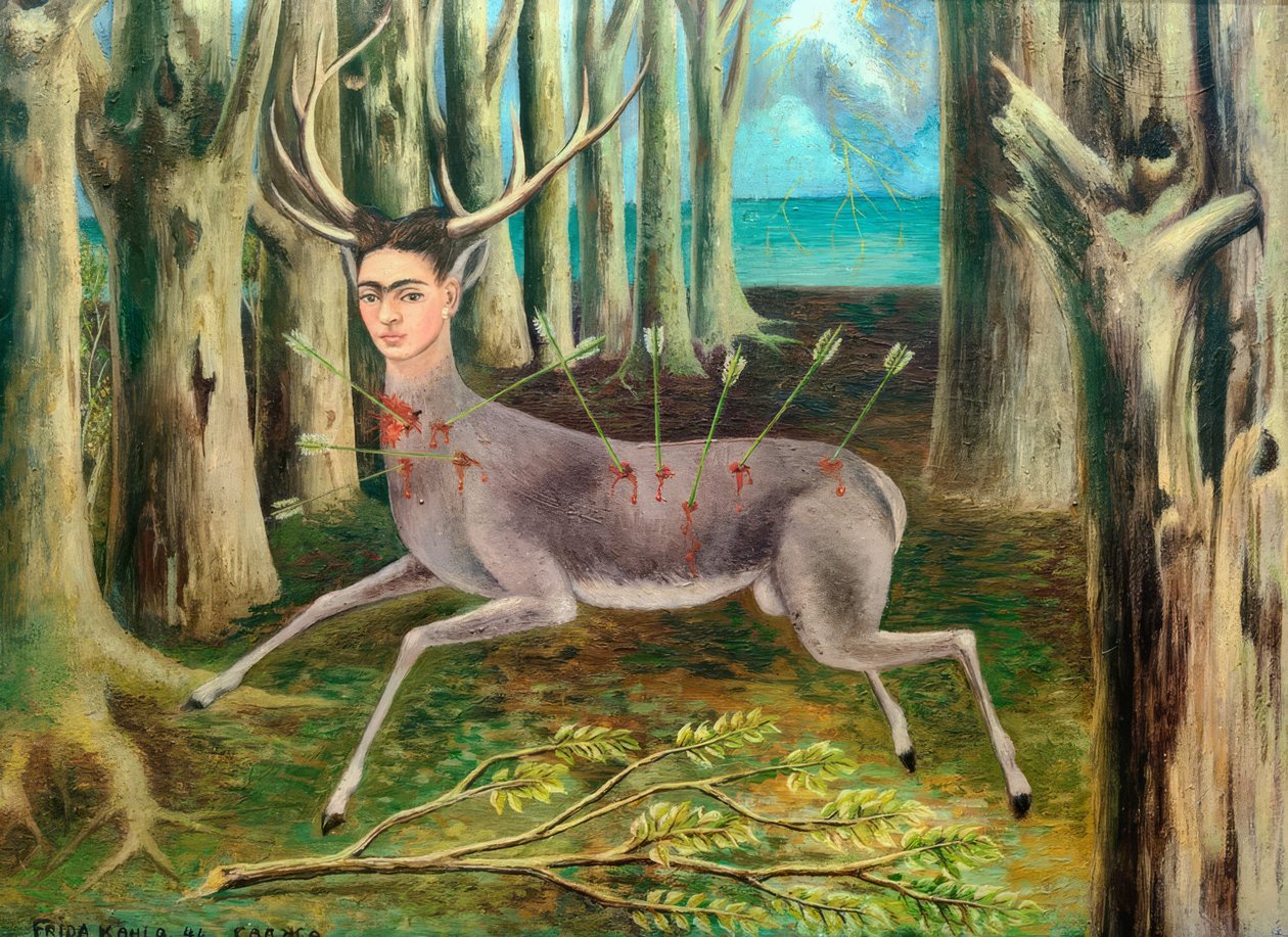 Het gewonde hert of het kleine hert door Frida Kahlo