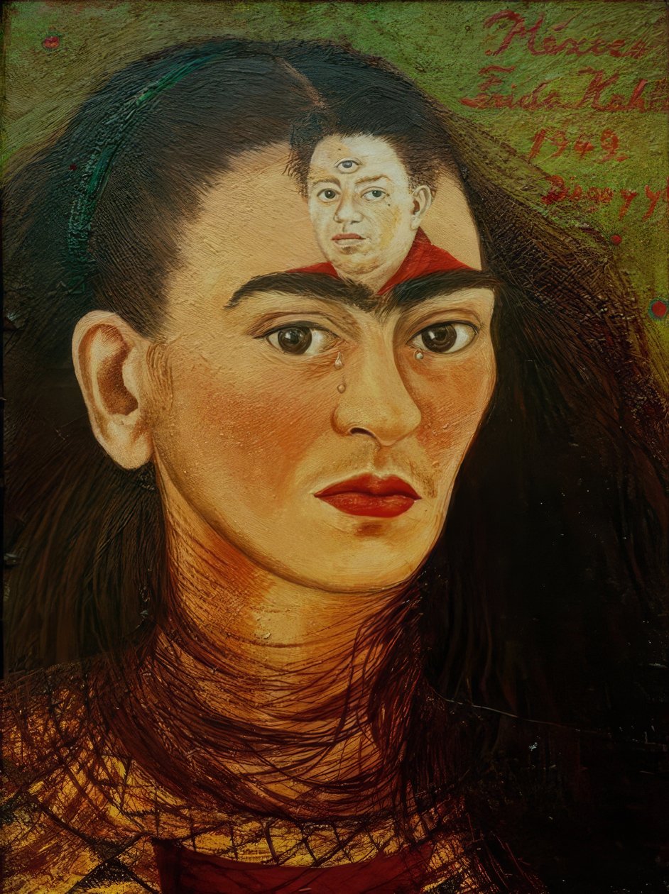 Diego en ik door Frida Kahlo