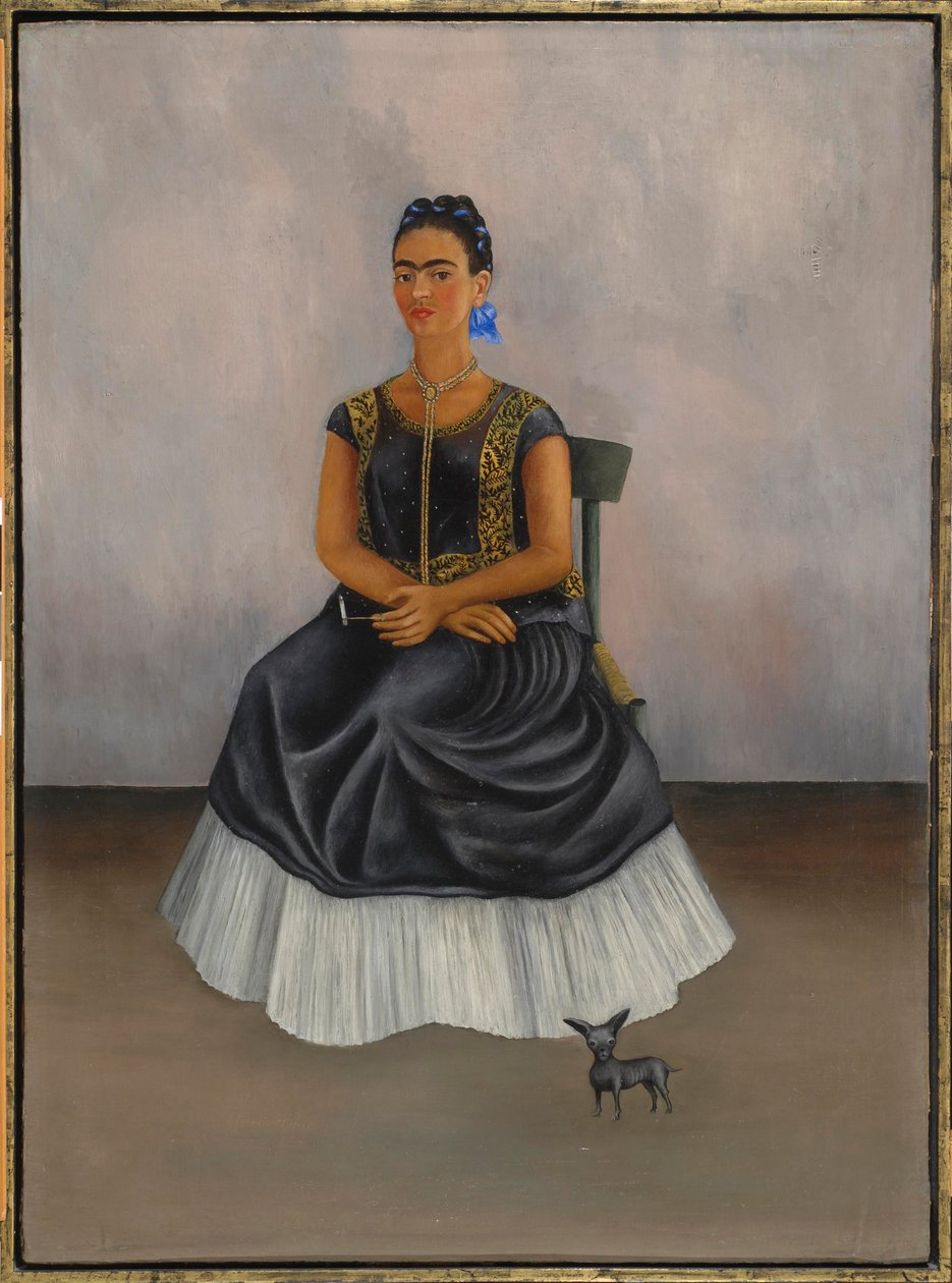 Itzcuintli Hond met mij (Zelfportret) door Frida Kahlo